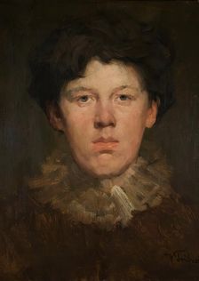 Boy with neck ruff, 1871. Creator: Wilhelm Trübner