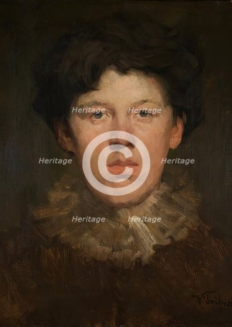 Boy with neck ruff, 1871. Creator: Wilhelm Trübner.