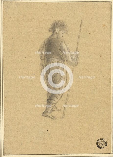 Boy with Staff, n.d. Creator: Giovanni Battista Cipriani.