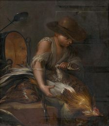 Boy with Poultry, 1600-1800. Creator: Unknown