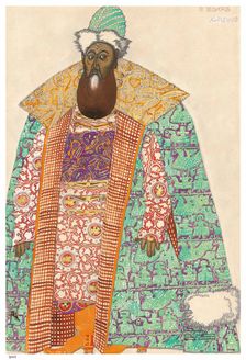 Boyar. Costume design for the opera Sadko by N. Rimsky-Korsakov, 1911