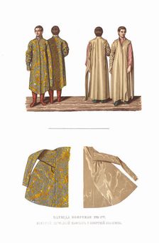 Boyar Clothing of the XVII century. Kaftan. From the Antiquities of the Russian State, 1849-1853. Creator: Solntsev, Fyodor Grigoryevich (1801-1892)