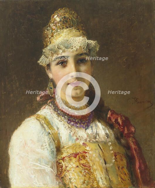Boyar's Wife, 1880s. Artist: Makovsky, Konstantin Yegorovich (1839-1915)