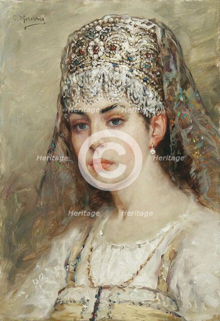 Boyar's Wife, 1880s. Artist: Makovsky, Konstantin Yegorovich (1839-1915)