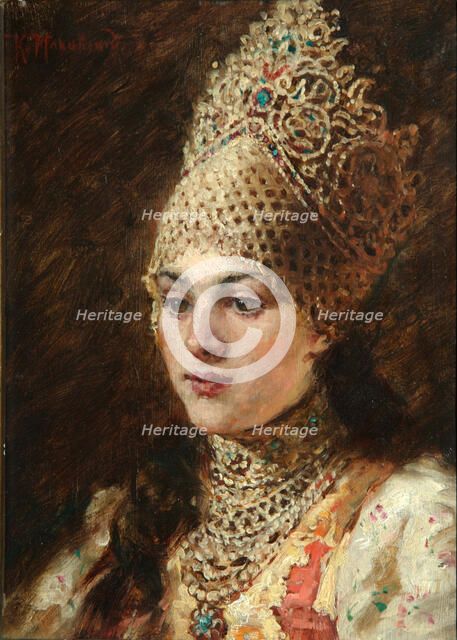 Boyar's Wife, 1890s. Artist: Makovsky, Konstantin Yegorovich (1839-1915)