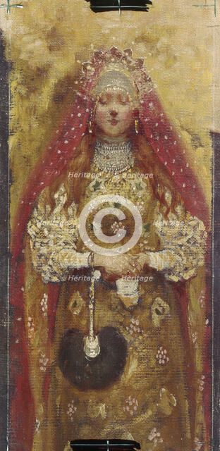 Boyar's Wife (Detail), 1899. Artist: Ryabushkin, Andrei Petrovich (1861-1904)