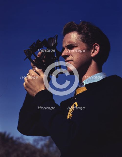 Boys trained in the fundamentals of navigation may become technicians..., Los Angeles, Calif. , 1942 Creator: Alfred T Palmer.