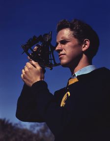 Boys trained in the fundamentals of navigation may become technicians..., Los Angeles, Calif. , 1942 Creator: Alfred T Palmer