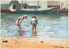 Boys Wading, 1873. Creator: Winslow Homer