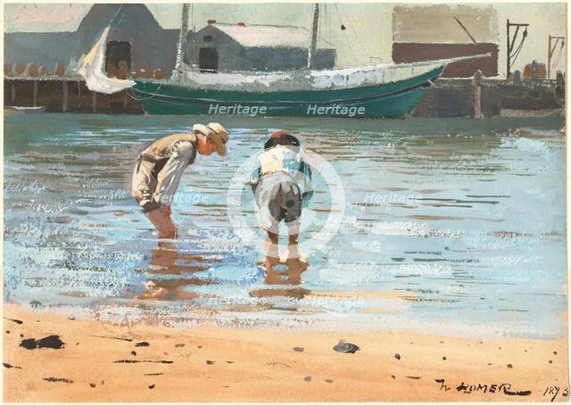 Boys Wading, 1873. Creator: Winslow Homer.