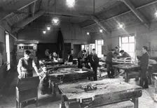 Boys woodwork lesson, York, Yorkshire, 1956