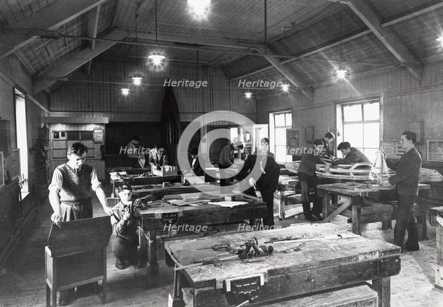 Boys woodwork lesson, York, Yorkshire, 1956. Artist: Unknown