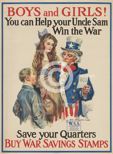 Boys and Girls! You Can Help Your Uncle Sam Win the War, 1917. Creator: Unknown.