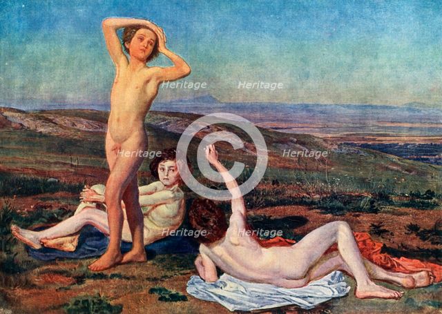 'Boys Basking in the Sun', mid-19th century, (1939). Creator: Aleksandr Ivanov.