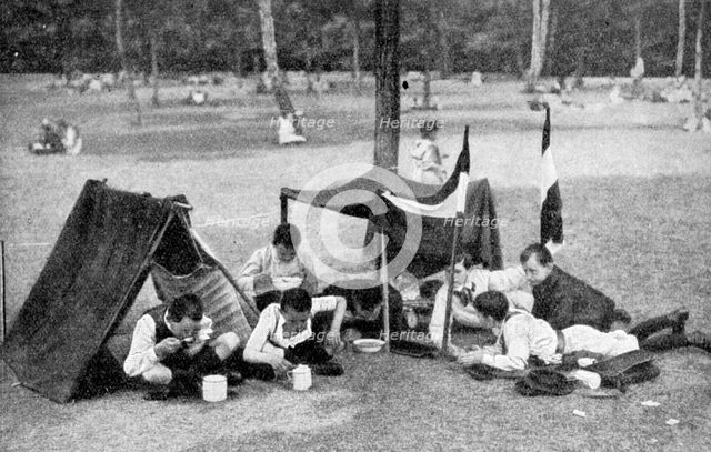 Boys camping, Berlin, Germany, 1922. Artist: Unknown