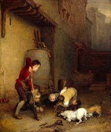 Boys digging for Rats, 1812. Creator: David Wilkie