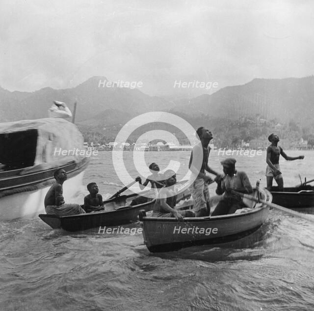Boys diving, St Vincent, 1931. Artist: Unknown