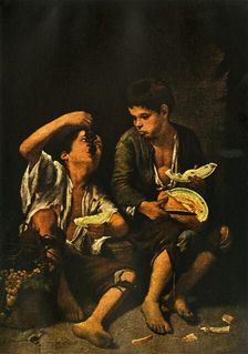 Boys eating Fruit 1645, (1938). Artist: Bartolomé Esteban Murillo