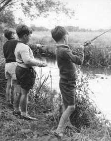Boys fishing, c1960s