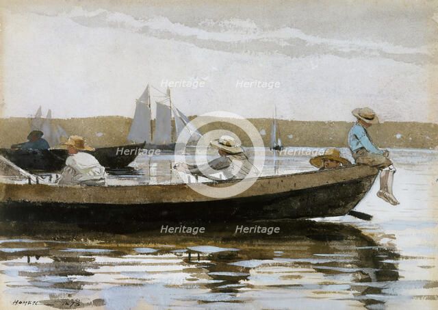 Boys in a Dory, 1873. Creator: Winslow Homer.