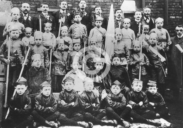 Boys in fancy dress for Purim, before 1914. Creator: Unknown.
