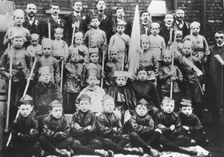 Boys in fancy dress for Purim, before 1914. Creator: Unknown