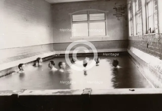 Boys in plunge bath, 1908. Artist: Unknown