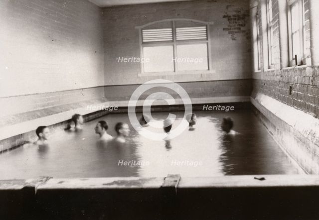 Boys in plunge bath, 1908. Artist: Unknown