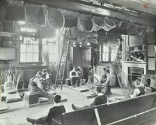 Boys making baskets at Linden Lodge Residential School, London, 1908