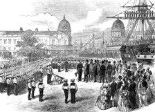 Boys of the Greenwich Hospital Schools inspected by the Shah, 1873. Creator: Unknown
