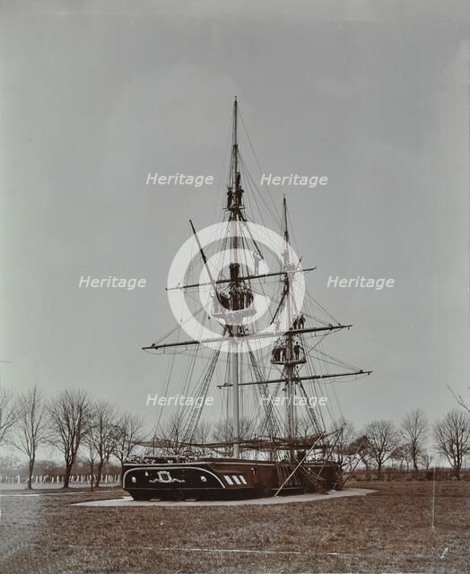 Boys performing seamanship display, Feltham Industrial School, London, 1908. Artist: Unknown.