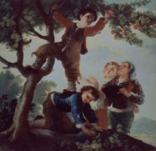 Boys Picking Fruit, 18th-19th century. Creator: Goya y Lucientes, Francisco de (1746 - 1828)