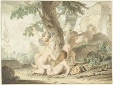 Boys playing, 1722-1774. Creator: Arnout Rentinck