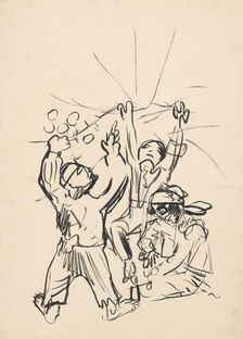 Boys playing, 1940-1944. Creator: Arnold Peter Weisz-Kubincan