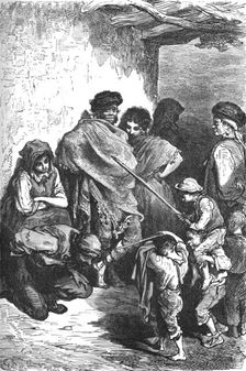 Boys playing at Bull-fighting; Notes on Spain 1875. Creator: Unknown