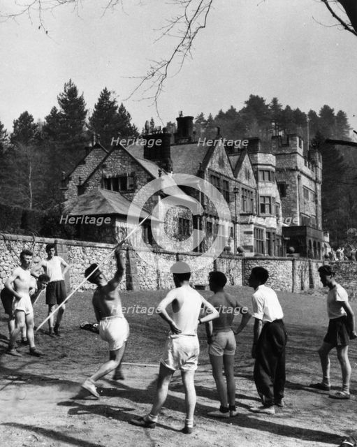 Boys practice javelin,  Outward Bound School, Eskdale, Cumbria,1950. Artist: Unknown