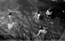 Boys swimming in the Thames, London, c1945-c1965. Artist: SW Rawlings