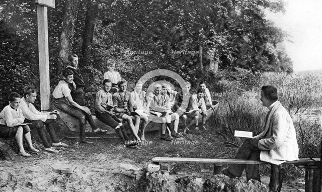 Boys studying nature, Germany, 1922. Artist: Unknown