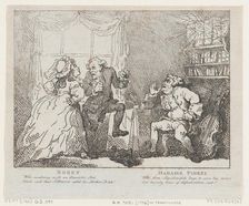 Bozzy and Madame Piozzi (Frontispiece, "Bozzy and Piozzi" by Peter Pindar), 1780-86., 1780-86. Creator: Thomas Rowlandson
