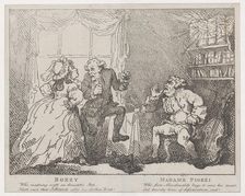 Bozzy and Madame Piozzi (Frontispiece, "Bozzy and Piozzi" by Peter Pindar), 1780-86., 1780-86. Creator: Thomas Rowlandson