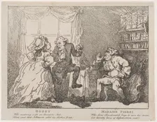 Bozzy and Madame Piozzi (Frontispiece, "Bozzy and Piozzi" by Peter Pindar), 1780-86., 1780-86. Creator: Thomas Rowlandson