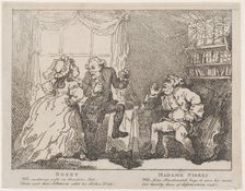 Bozzy and Madame Piozzi (Frontispiece, "Bozzy and Piozzi" by Peter Pindar), 1780-86., 1780-86. Creator: Thomas Rowlandson