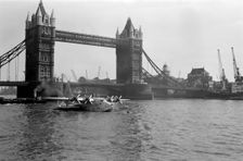 BOAC Short Sunderland flying boat in the Pool of London, c1945-c1965. Artist: SW Rawlings