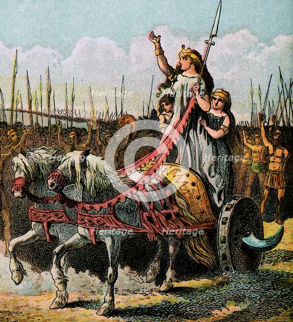 'Boadicea And Her Army', (c1850). Artist: Unknown