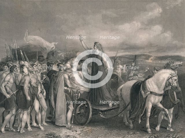 'Boadicea, Queen of the Iceni...', (mid 19th century). Creator: Henry Lemon.