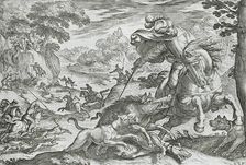 Boar Hunt, 16th century. Creator: Antonio Tempesta
