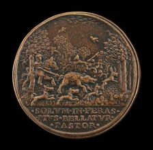 Boar Hunt [reverse], 1667/1682. Creator: Girolamo Paladino