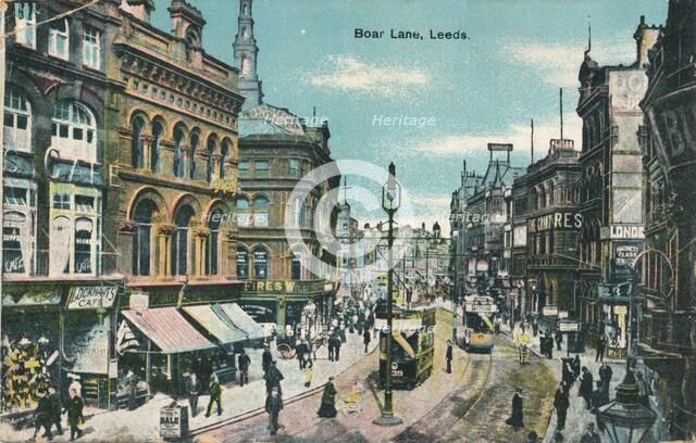 Boar Lane, Leeds, c1905. Artist: Unknown.