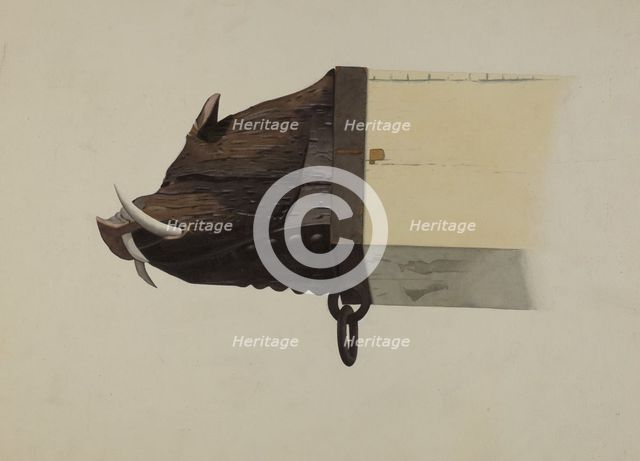 Boar's Head, c. 1941. Creator: Joseph Goldberg.