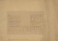 Board of Trade Building, Kansas City, Missouri, Front Elevation Study, c. 1887. Creator: Burnham and Root